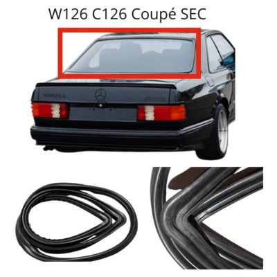 W126 Coupé SEC Guarnizione Del Vetri Posteriore Nuova - Bild 1 von 4