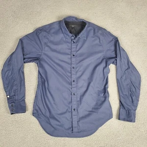 Rag & Bone Dress Shirt Mens Medium Navy Cotton Blend Long Sleeve Button Down - Picture 1 of 13