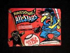 (1) 1989 Leaf Awesome All-Stars Sealed Sticker Trading Card Pack