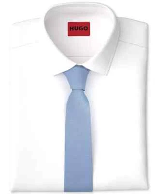 Hugo Boss Men's Skinny Silk Tie Open Blue One Size New with Tags - Image 1 of 4