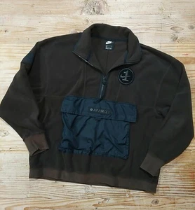 Nike Air Force 1 Pullover Fleece Zip Sweater Herren Gr. M Langarm Braun Schwarz - Bild 1 von 7