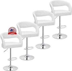 Bancos Sillas Para Comedor Bar Asiento Altura Ajustable Giratorio 360 Juego De 4 - Picture 1 of 8
