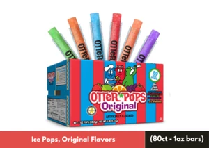 Otter Pops Freezer Bars, Ice Pops, Original Flavors (80ct - 1oz bars) - Picture 1 of 3