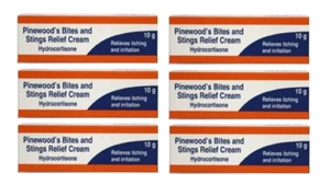 6 x Pinewood Hydrocortison Cream Bite & Sting Itch Relief 1% w/w - Picture 1 of 2