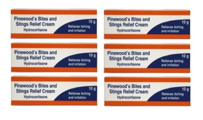 6 x Pinewood Hydrocortison Cream Bite & Sting Itch Relief 1% w/w