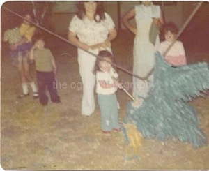 70s Pinata Party FOUND PHOTO Color FREE SHIPPING Original Snapshot VINTAGE 05 29 - Picture 1 of 1