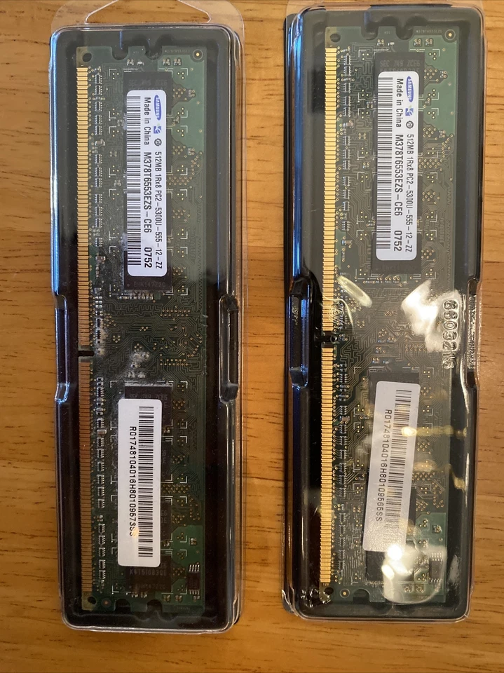 2 SAMSUNG 512MB 1Rx8 PC2-5300U-555-12-ZZ - Image 1 of 1