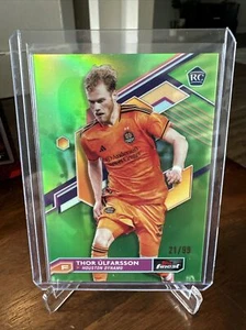 2023 Topps Finest MLS THOR ULFARSSON REFRACTOR VERDE HOUSTON DINAMO 21/99 #53 - Imagen 1 de 3