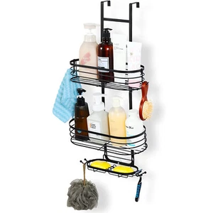 3Tier Over The Door Shower Caddy, Hanging Shower Basket Organizer Shelf Bathroom - Picture 1 of 7