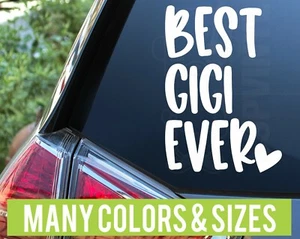 Best GiGi Ever Heart Mom Car Tumbler Vinyl Decal Sticker Grandma Mothers - Picture 1 of 3