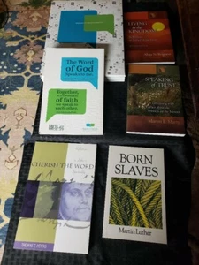 LOT 6 NEW  LUTHERAN BOOKS  : CHERISH THE WORD, BORN SLAVES, SPEAKING OF TRUST + - Bild 1 von 1