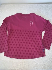 Disney Parks Disneyland Pink Polka Dot Spirit Jersey Size Youth Large 10/12 Girl - Picture 1 of 7