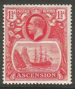 Ascension 1924 SG 12 KGV 1 1/2d Rose-Red mint UMM/VG clean as MNH - Picture 1 of 2