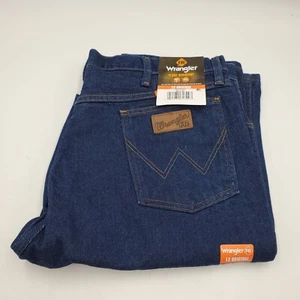 Wrangler FR CAT 2 2112 Size 38x34 13 Original Fit Work Jeans 10FR13MWZ Dark Wash - Picture 1 of 6