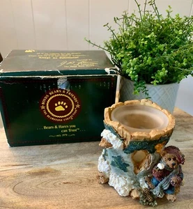BOYDS BEARS & FRIENDS The Ambush at Birch Tree Votive 27721 w/COA & Orig Box - Picture 1 of 3