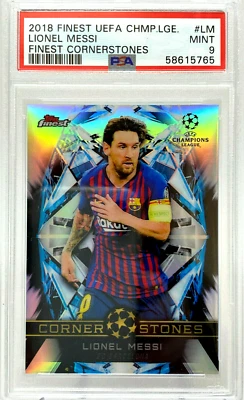 2018 Finest UEFA  Champions League  Lionel Messi  - PSA 9 - Image 1 of 4