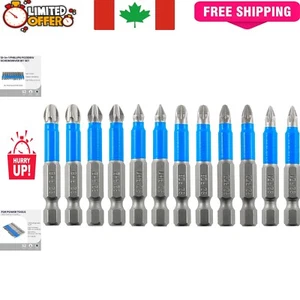 Premium 12-Piece S2 Steel Screwdriver Bit Set with Magnetic Tips for Precision - Picture 1 of 9