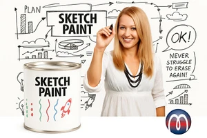 Whiteboard Farbe beschreibbar bemalbar abwischbar, transparent - 1L - Bild 1 von 3