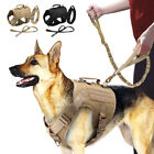 3pcs Tactical Dog Harness + Leash + Collar Set Molle Training Vest Heavy Duty