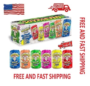 Sour Fruity Soda with Classic Warheads Flavors –Pack of 12, 12oz (Variety Pack) - Picture 1 of 8