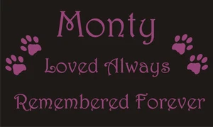 Custom Pet Memorial Plaque - Cat Dog Horse Mouse Rabbit  - 32 Options Available - Picture 1 of 6