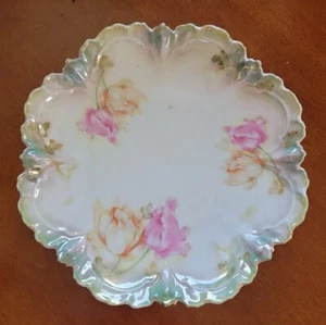 Gorgeous Antique RS Prussia 7.5" Plate. Red & Green Mark - Picture 1 of 7