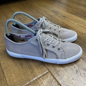 Jack Rogers Carter Womens Taupe Beige Suede Lace Up Shoes Sneakers Size 8 M - Picture 1 of 5