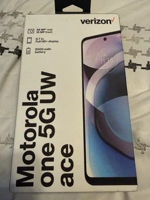 New/Sealed - Verizon Motorola One 5G UW Ace Prepaid - Volcanic Gray - 64GB - Image 1 of 2