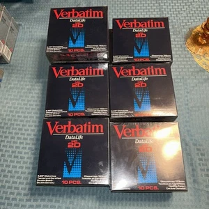 13 Vintage Verbatim Double Density MD 2D 5 1/4" Floppy Disk 500 KB 10 Pack Disks - Afbeelding 1 van 4