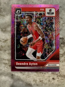 Trail Blazers DeAndre Ayton 2024/25 Donruss Optic Pink Glitter Prizms #175/275 - Imagen 1 de 3
