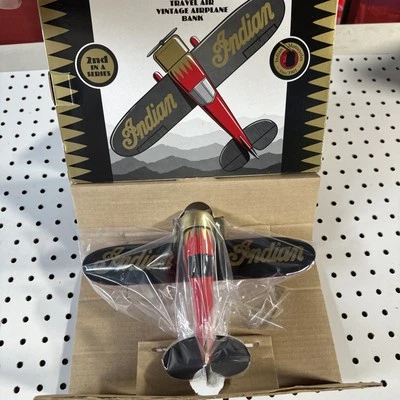 Indian travel air vintage airplane bank 👀 🔥 Indian airplane bank collectible - Image 1 of 4