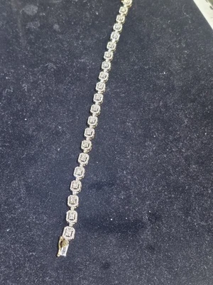 Pulsera baguette de diamantes personalizada VVS1 Foto 1 de 4