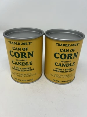 2x Trader Joes Can Of Corn Scented Candle.9 Oz Limited!!! Sweet Cornbread! - Image 1 of 2