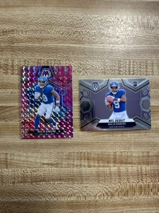 2024 Panini Mosaic Football Malik Nabers Pink Mosaic Prizm + Debut Base RC 🔥🔥 - Picture 1 of 2