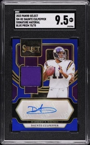 2023 Panini Select Daunte Culpepper Sig. Material Blue Patch Auto /75 SGC 9.5 - Picture 1 of 2