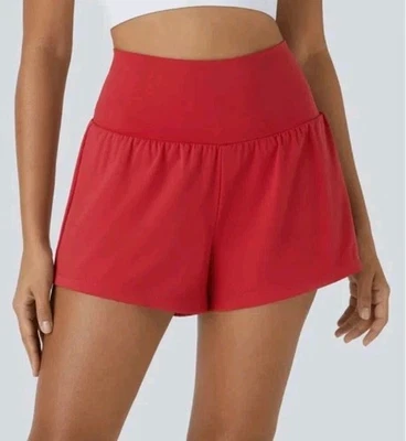 Pantalones Cortos Halara Talla Grande Softlyzero Airy Rojos Para Mujer Nuevos Ropa Activa Athleisure  Foto 1 de 4