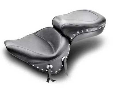 Asiento ancho con tachuelas Mustang para Harley Softail Fat Boy Heritage 75072 2000-2007 Foto 1 de 4