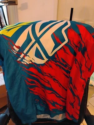 FLY Racing Kinetic Relapse Motocross Jersey Mens XL Blue Red Yellow Pre-Owned - Image 1 of 4