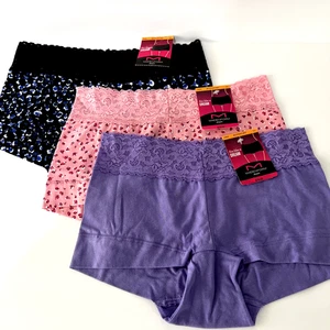 NEU Maidenform 3 Paar passt wie ein Traum Boyshorts, Höschen M/6 mehrfarbig 40859 - Bild 1 von 3