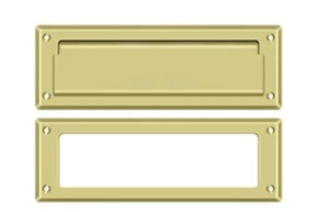 Ranura para correo/carta latón macizo 8" con marco interior 9 variaciones - Imagen 1 de 20