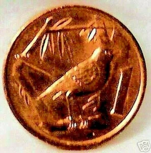 Cayman Islands THRUSH SONGBIRD '90 BRONZE COIN - Picture 1 of 2