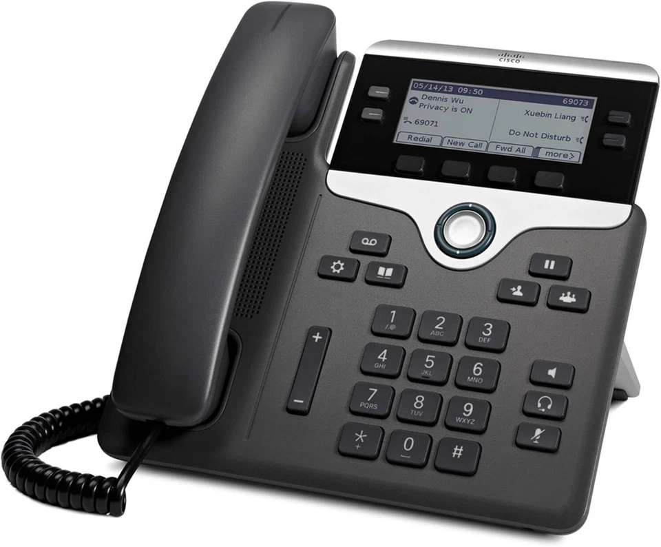 Telefone Voip Cisco CP-7841-K9= 7800 Series (fonte de alimentação não incluída), preto - Imagem 1 de 2