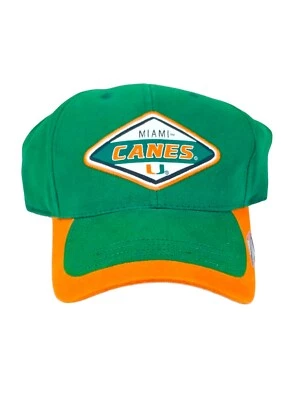 TEAM STARTER MIAMI HURRICANES TEAM LOGO ADJUSTABLE ADULT/TEENS HAT +MEDIUM SHIRT - Image 1 of 4
