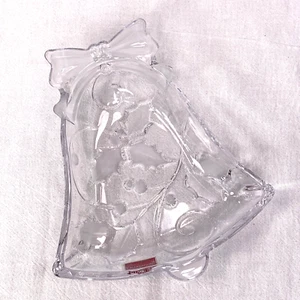 Mikasa Clear Christmas Bell Candy Dish Celebrations by Mikasa 7" with box V10 - Picture 1 of 6