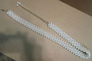 Faux Pearl 5-reihiger Gürtel - Größe ist verstellbar (klein) - Bild 1 von 4