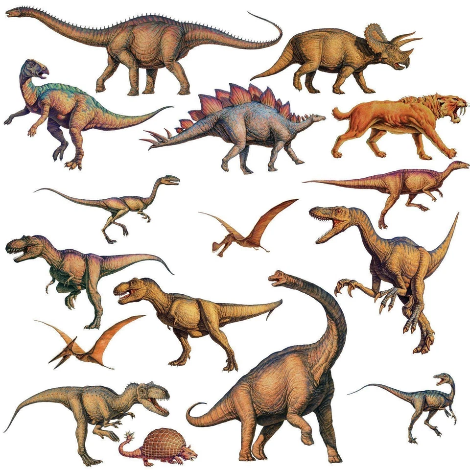 Calcomanías de pared RMK1043SCS como dinosaurios pelar y pegar pegatinas decoración habitación niños Foto 1 de 4