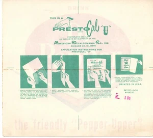 Dr Pepper "The Friendly Pepper-Upper" Decal NA7027-1-64 A-54100 10 3/4" x 12" - Picture 1 of 2