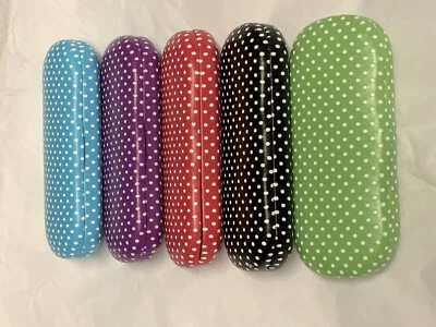 Estuche para gafas concha de almeja carcasa dura lunares 5 colores a elegir para 1_**_ Foto 1 de 4