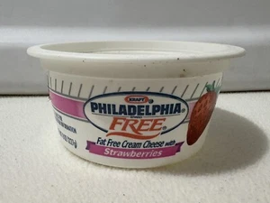 EMPTY Vtg 1996 Philadelphia Free Cream Cheese Tub 8 oz Prop Collectible No Lid - Picture 1 of 7