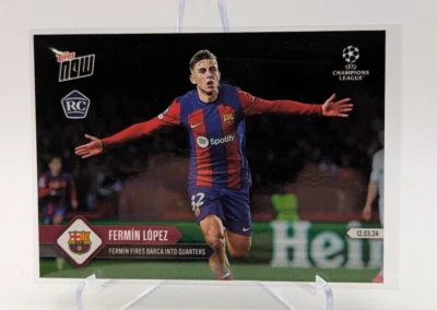 2024 Topps Now Champions League Fermin Lopez Barcelona Wonderkid ROOKIE  - Image 1 of 2
